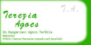 terezia agocs business card